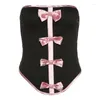 Tanks pour femmes combhasaki femmes y2k tops corset vintage tops sans bracele