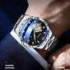 Orologi da polso orologio meccanico automatico in acciaio per uomo inossidabile tourbillon moon fase owatch maschile uomo d'affari classico orologio di lusso classico