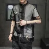 Roupas étnicas verão quimono cardigan homens bordados moda aiAin streetwear manga curta samurai harajuku japonês 30127