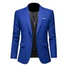 Men's Suits Blazers Men Business Casual Blazer Plus Size M6XL Solid Color Suit Jacket Dress Work Clothes Oversize Coats Male Brand Clothing Tuxedo 230823
