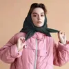 Eşarplar Tasarım Kapitone Eşarp Kabarık Kaput Başörtüsü Kış Kış Sıcak Dekorasyonlu Şal Boyun Kerchief Moda Kadınlar için 230824