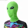 Green et Alien Masks Halloween Cosplay Movie Acteurs UFO Alien Full Face Headdear Cover Helme Hoofdkleding Carnaval Masquerade Props Q230824