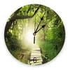 Wall Clocks Birch Forest Trees Park Bedroom Clock Large Modern Kitchen Dinning Round Watches Living Room Watch Home Decor