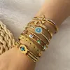 Bangle Boho Vintage The Eye Of Evil Bracelets And Bangles Zircon Crystal Heart Jewelry Gift Pulseira