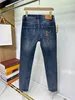 Herr jeans designer höst och vinter ny stil mens jeans mode broderi design bekväma blått byxor lyx 3aaw