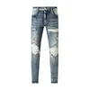 Purple-brand Fashion Mens Jeans Cool Style Luxury Designer miri jeans mens designer jeans high quality luxury designer denim pant distressed ripped biker