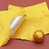 Baking Tools Foil Chocolate Wrapping Paper: Golden Aluminium Paper Candy Sugar Packing Valentine 500pcs