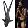 Soutien-gorge Ensembles Sous-vêtements érotiques BDSM Fétiche Costume Hommes Harnais Mâle Corps Ceinture Ceinture Punk Rave Cock Cage Lingerie Gay Vêtements292A