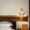 Lampes suspendues Lampe LED moderne de luxe diamant cristal suspendu plafond lustre nordique créatif chevet décor à la maison éclairage