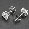 Klassisk endast en diamantguldpläterad 10K 14K 18K Solid Gold med VVS Moissanite Hip Hop Jewelry Diamond Hip Hop Earring