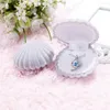 Jewelry Pouches Shell Shape Velvet Box Lovely Wedding Engagement Boxes For Earrings Necklace Bracelet Display Gift Container Wholesale