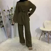 Pantalon deux pièces pour femmes, costume musulman, mode, grande jambe Large, à lacets, arabe, Islam, turquie, ensemble 2 pièces