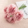Decorative Flowers 5PCS/Pack Artificial Plastic Peony Simulated Plants Decorate Wedding Balcony Living Room Bride Holding Ss Prop Wreath