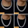 necklace moissanite chain Wholesale price vvs 2 rows miami gold cuban chain 925 sterling silver diamond cuban
