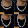 Cena hurtowa vvs moissanite 2 rzędy Miami złoty łańcuch kubański Naszyjnik 925 Srebrny diament Mossanite Cuban Link