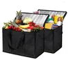 Sacos de armazenamento Capacidade resistente de supermercado reutilizável para entrega de alimentos Coolers colapsáveis ​​pesados