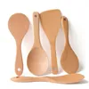 3 Types Wooden Rice Paddle Rice Spoon High Quality Rice Scoop Sushi Rice Paddle Tableware Spoon Dinnerware Kitchen Gadgets Tool HKD230810