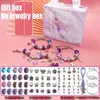 Bangle DIY Perlen Armband Set mit Aufbewahrungsbox Weihnachtsgeschenk Acryl große Lochperlen Mädchen Armband DIY Handgemachte Schmuck Making Kit 230824