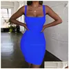 Grundläggande casual klänningar vintage off shoder mini bodycon Summer Dress Women Backless Club Party Sexig wrap neon plus size vestidos drop dhfk6