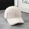 Boll Caps Women's Autumn Winter Wool Solid Baseball Female Sweet Thicken Warm Plush Justerbara par Hattar Gorras AA