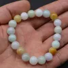 Strand Genuine Natural Burma Jade Bracelet Men Women Certified Jades Bangles Real Burmese Jadeite Beads Elastic Beaded Amulet Bracelets