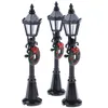 Obiekty dekoracyjne figurki 1PC Black 112 Dollhouse miniaturowy świąteczny park uliczny lampka uliczna