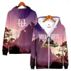 Kadın Hoodies Wild Hearts Fermuar Unisex Moda Zip Up Kapşonlu Sweatshirt 3D Sokak Giyim Giysileri