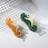 Hair Clips Cute Sea Creature Blue Whale Seahorse Acetic Acid For Women Girl Trendy Animal Resin Charm Clip 2023 INS