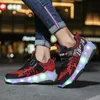 Sneakers USB Chargable Led Children Wheels Schuhe atmen Jungen Mädchen Fashion Sports Casual Kids Roller Skates Größe 29 40 230823