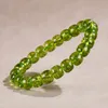 Bracciale con perline elastiche in giada verde quarzosio per braccialetti unisex per le donne braccialetti di design braccialetti per le donne gioielli firmati uomo gioielli gemme e gioielli