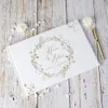 Outros suprimentos para festas de eventos Livro de visitas de casamento Flores brancas 38 folhas Livro de visitas personalizado Alternativa para decoração de casamento Álbum A4 Po Mariage Gift 230824