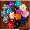 Hair Accessories Gerbera Daisy Flower With Clips Baby Bows Alli Girls Barrettes Drop Delivery Kids Maternity Dhven