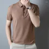 Herr t-skjortor polo skjorta för män kläder 2023 sommar casual mens korta ärm t-shirts mode randig topp ropa hombre