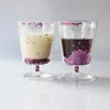 Verres à vin 1 pièce 250 ml 8 oz mignon joli gobelet en verre à double paroi chic à tige courte avec des paillettes d'étoiles de cœur pré-remplies