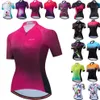 Cycling Shirts Tops Jersey Women Bike Mountain Road MTB Top Female Bicycle Shirt Short Sleeve Racing Riding Clothing Summer Blouse Red 230824