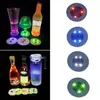 Mini Glow Led Coaster Mats Pads flitsende creatieve lichtbol flesjes Cup Sticker Mat Light Up voor Club Bar Home Party Decorations Au24