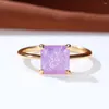 delicate color stones rings
