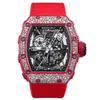 Richarmilles Orologi automatici di lusso Orologi da polso sportivi meccanici Serie da uomo 35-02 Snowflake Diamond Red Devil Ultimate Edition Set completo HBWY