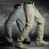 Hommes pantalon Cargo tactique pantalon Multi poche taille élastique militaire décontracté imperméable SWAT Combat Joggers S-3XL SpringLF20230824.