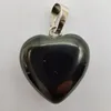 Pendanthalsband naturliga svart agatstenpärl Hjärta Lucky Jewelry S3031