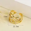 Cluster Rings 2023 Wide Version Rhindiamond-Multi-Ring Bird's Nest Fashion Ring Opening Tide Adjustable Joint Accessories