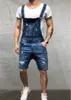 Jeans maschile 2023 tute strappate Hi Street Street Angogated Biban Materons per i pantaloni da tute da uomo Romper maschi