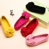 Flat shoes Candy Color Children Shoes Girls Princess Shoes Fashion Girls Slip on Shoes With Bow 1-12 years old kids shoes MCH011 L0824