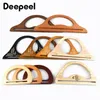 Bag Parts Accessories 1Pair=2Pcs Wooden Handle Handmade Purse Frames Wood Kiss Clasp Handbag Sewing Brackets DIY Handles for Making Bags Accessories 230824