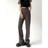 Spodnie damskie Deeptown Elegancki vintage Flare Classic Women Korean Fashion Black Harajuku Formal Suit Spodni wysokiej talii Palazzo Panie