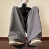 Jesień męskiej sztrutko-nogawki szerokopasmowe spodnie koreańskie mody wielopapośnikowe proste spodni Y2K Streetwear swobodne dres mejzerlf20230824.