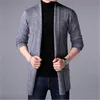 Herentruien herenjack herfst en winter casual capuchon vaste kleur gebreide windjack groot formaat Cardigan lange mouw trui 230823