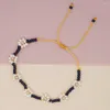 Strand Yastyt Bracciale fiore a margherita per donna ragazza y2k gioielli alla moda piccoli braccialetti regolabili corda regolare dei bracletti di perline delicati