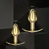 Vibratorer Metal Anal Toys Female Adult Sex Ass Plugs Anchors Round Tip Design Lätt att rengöra UYO 230824