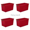 Sterilite 45 gallons fourre-tout à loquet à roulettes en plastique rouge Noël ensemble de 4 HKD230812